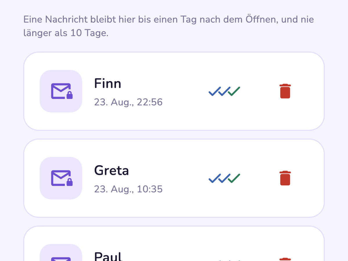 CloakFort Bestätigungs-Bildschirm