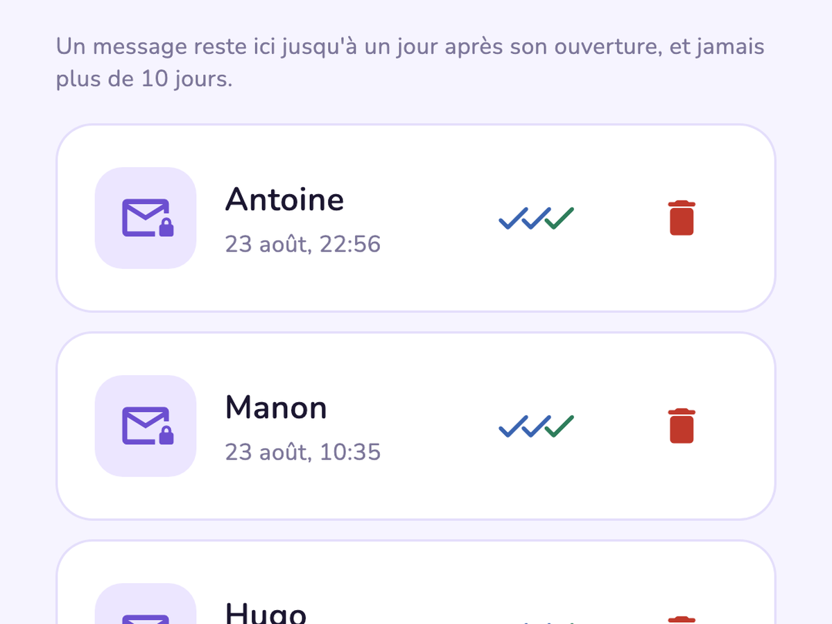 Écran des accusés de CloakFort